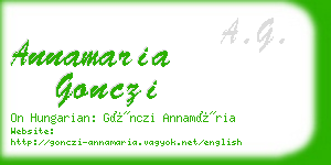 annamaria gonczi business card