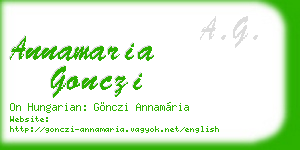 annamaria gonczi business card